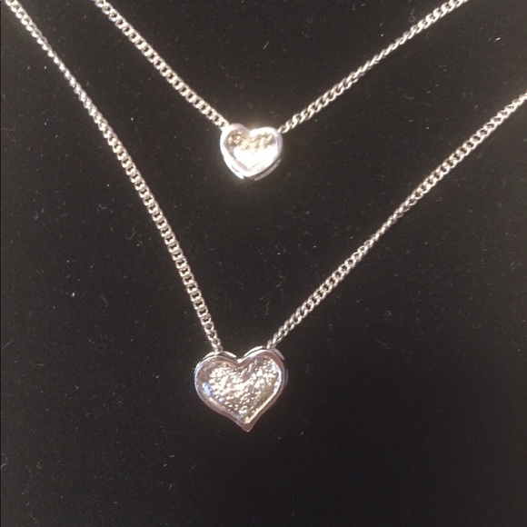 Dual Heart Crystal Necklace - Picture 2 of 3
